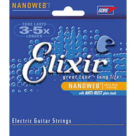 Elixir Custom Light 9-46 Nanoweb Coated Electric Guitar Strings