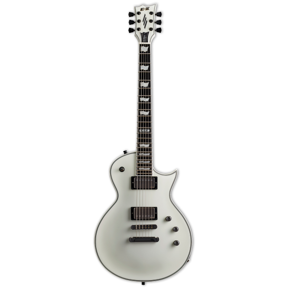 ESP E-II Eclipse Guitar w/Case in Snow White Satin