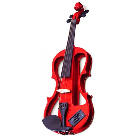 Carlo Giordano EV202 Series 4/4 Size Electric Violin in Red