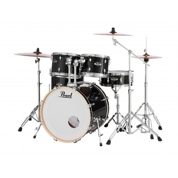 Pearl Export Plus 22" Fusion Plus 5pce Drum Kit Package in Jet Black