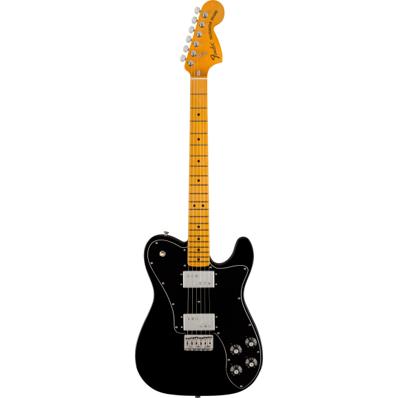 Fender American Vintage II 1975 Telecaster Deluxe in Maple FB in Black