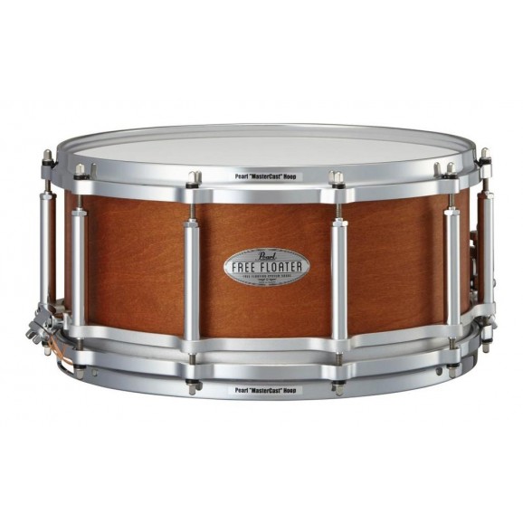 Pearl Free Floating 14x6.5 Maple African Mahogany Snare Drum