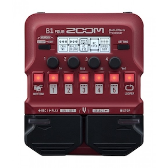 Zoom B1 FOUR Bass Multi-Effects Processor Pedal