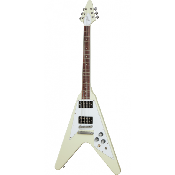 Gibson 70s Flying V Electric Guitar in Classic White