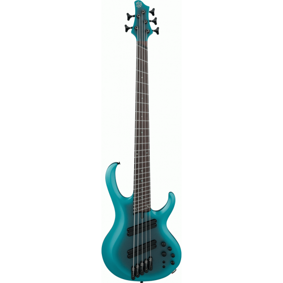 Ibanez BTB605MS Multi Scale 5 String Electric Bass in Cerulean Aura Burst Matte