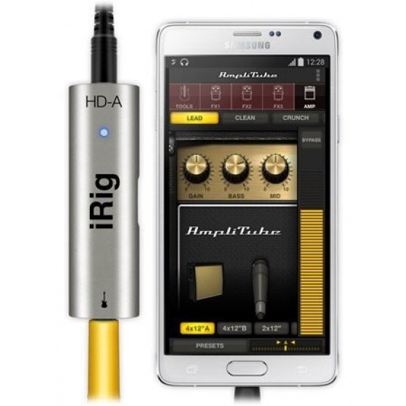 IK Multimedia Irig HD-A - Digital Guitar Interface for Android and PC