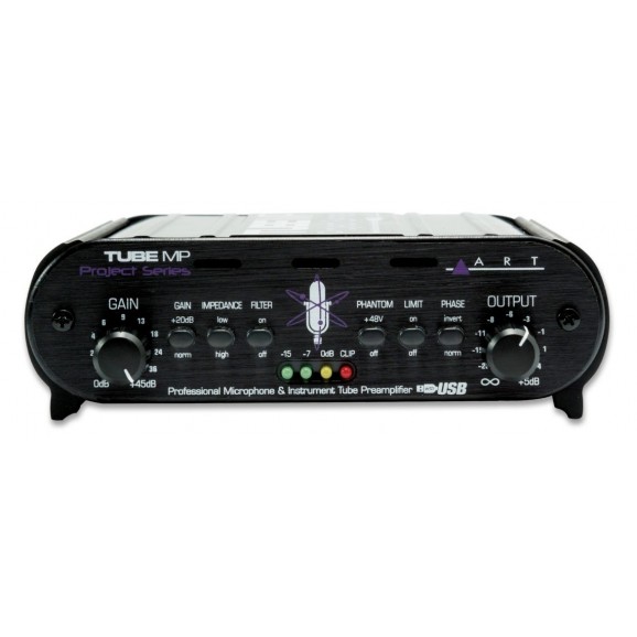 ART - TUBE MP Project Series Professional Mic & Instrument Tube Preampamplifier with USB Interface