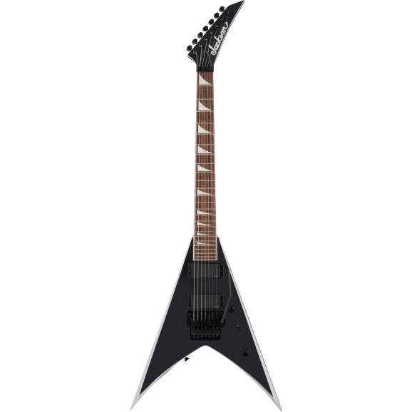 Jackson X Series King V in Satin Black with Primer Gray Bevels