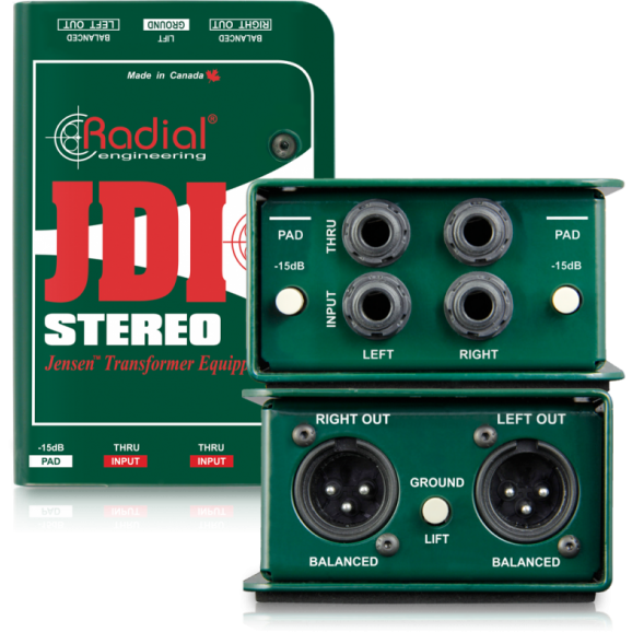 Radial JDI Stereo Channel DI Box