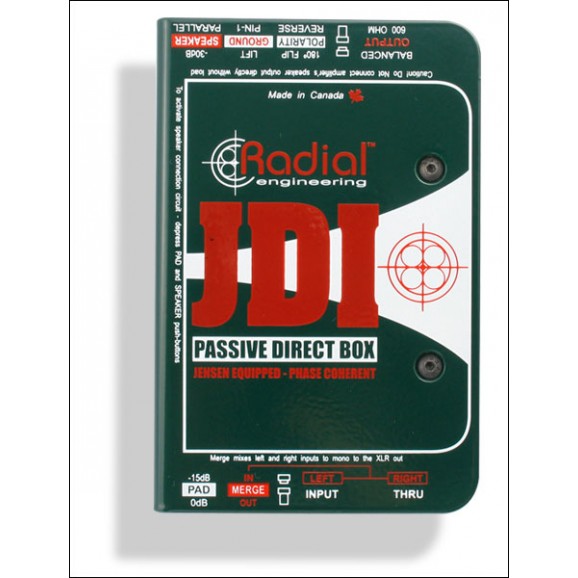 Radial JDI Passive Single Channel DI Box