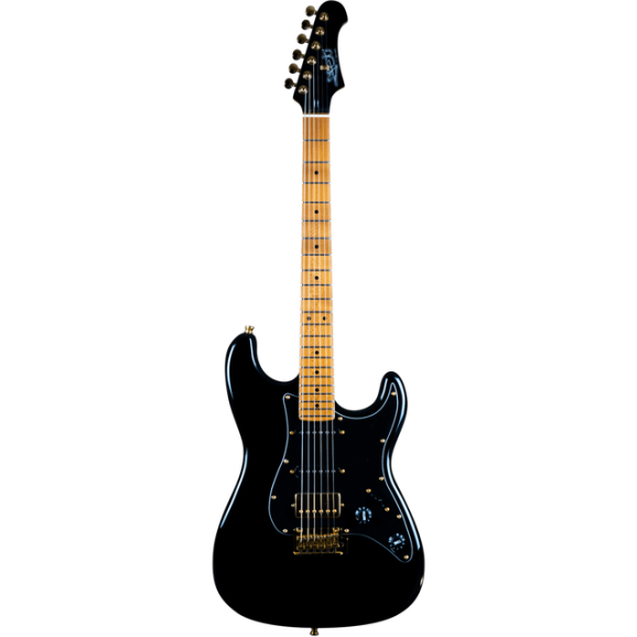 Jet JS-400 HSS Electric Guitar with Maple Fretboard – Black