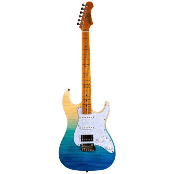 Jet JS-450 HSS Electric Guitar with Maple Fretboard – Transparent Blue