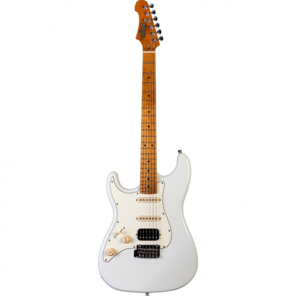 Jet JS-400 HSS Left-Handed Electric Guitar with Maple Fretboard – Olympic White