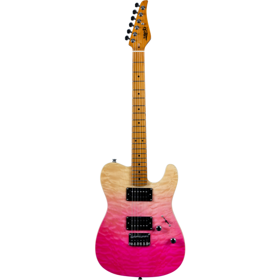 Jet JT-450 Electric Guitar with Maple Fretboard – Transparent Pink