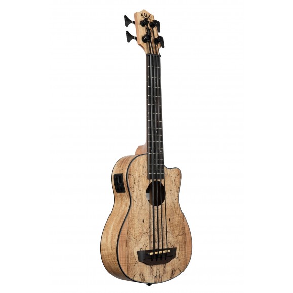 Kala Spalted Maple Acoustic-Electric U•BASS Bass Ukulele