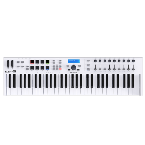 Arturia KeyLab Essential 61 USB MIDI Keyboard Controller - White