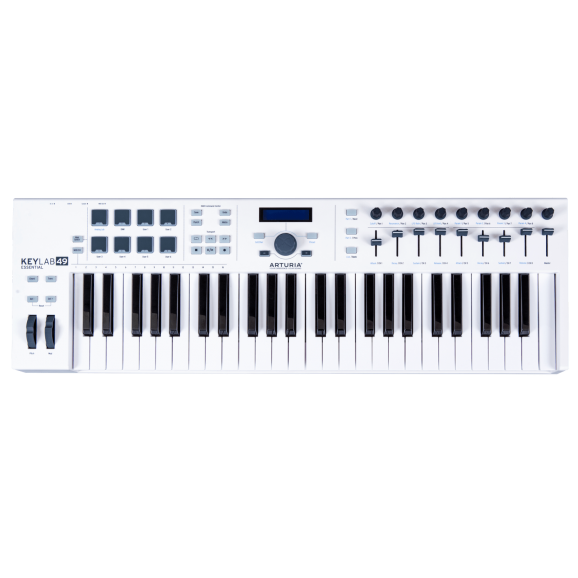Arturia KeyLab Essential 49 USB MIDI Keyboard Controller - White