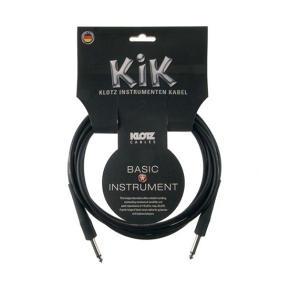 Klotz KIK Series 10ft Guitar Cable Black