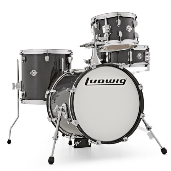Ludwig Breakbeats Questlove 4 Piece Shell Pack in Black Gold Sparkle