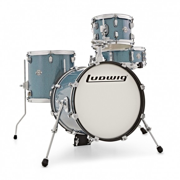 Ludwig Breakbeats Questlove 4-Piece Shell Pack in Azure Blue Sparkle