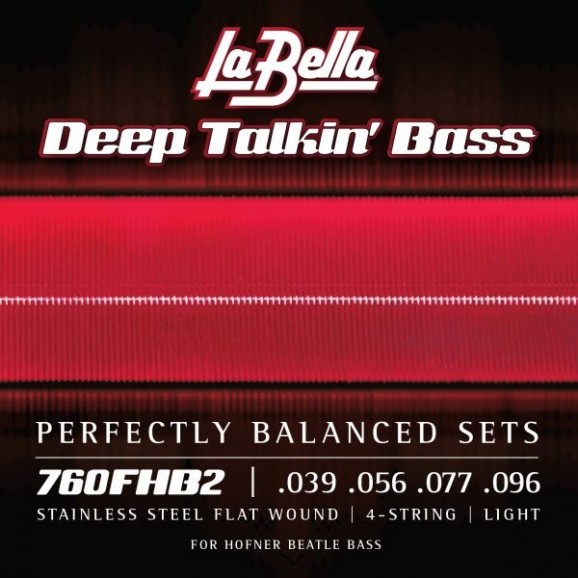La Bella 760FHB2 “Beatle” Bass Stainless Flatwound Bass Strings – 39-96