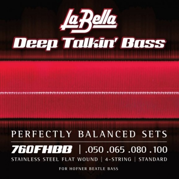 La Bella 760FHBB “Beatle” Bass Stainless Flatwound Bass Strings – 50-100