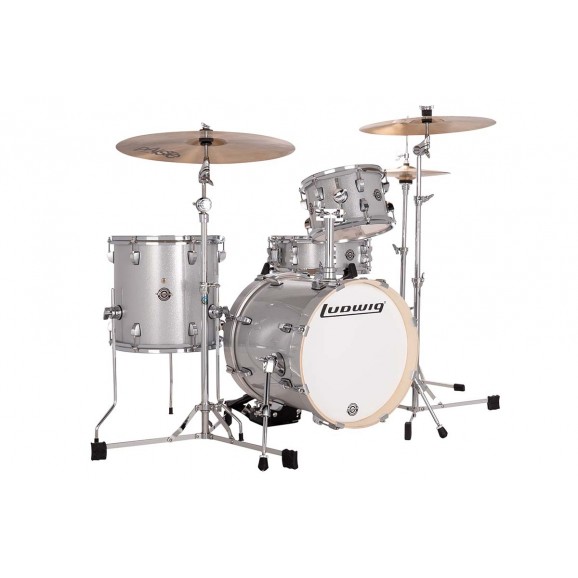 Ludwig 4 Pce Breakbeats Quest Love Shell Pack in Silver Sparkle