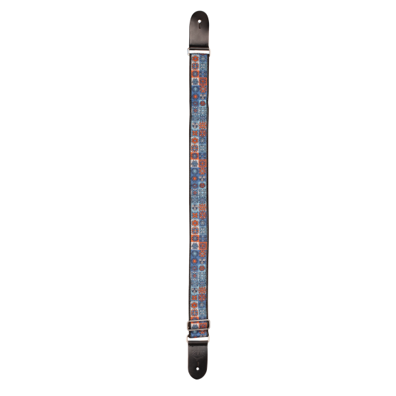 XTR - LS334  Woven poly cotton strap - light blue pattern 