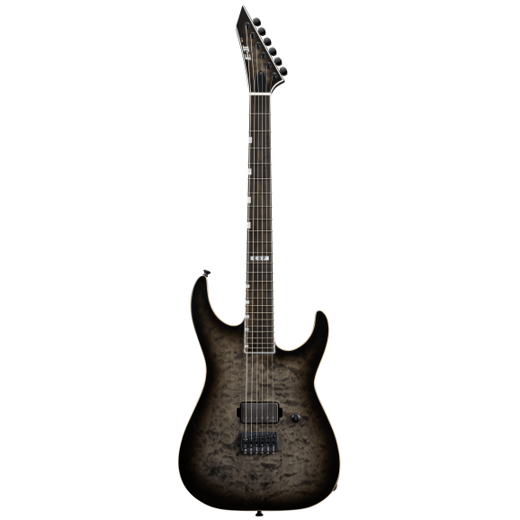 ESP E2 M1 Quited Maple See Through Black Electric Guitar