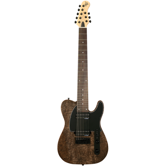 Michael Kelly - MK508 - 8 String T Style Electric Guitar - Black Burl