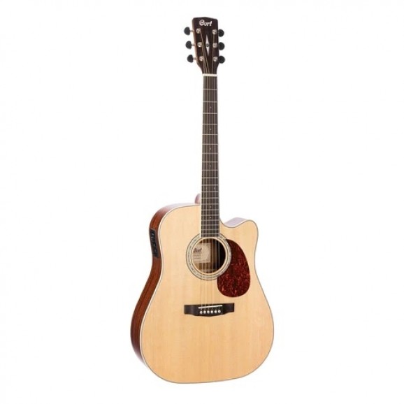 Cort MR710F Solid Top Dreadnought Acoustic Guitar Natural Satin with Bag