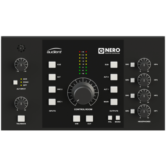 Audient - Nero Desktop Monitor Controller w/ Precision Matched Attenuation Technology
