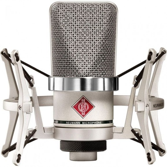 Neumann TLM102 Studio Set Microphone in Nickel Plus Shock Mount 