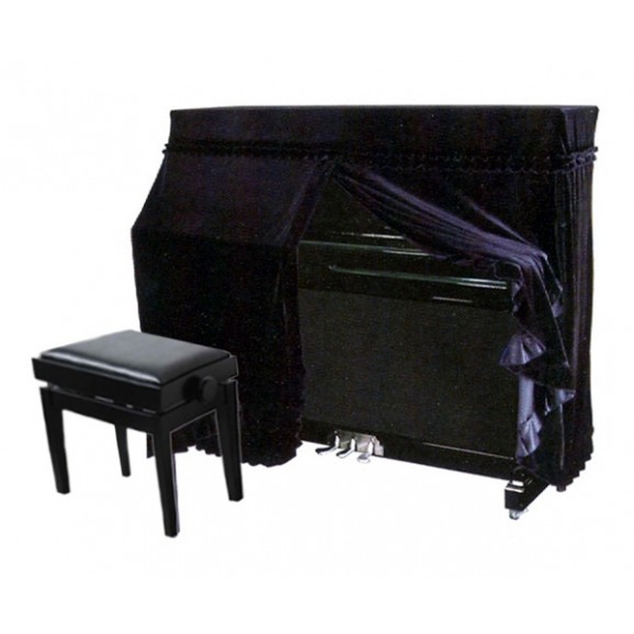 Paytons Full Fitted Cover for Upright Piano in Black