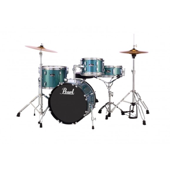 Pearl Roadshow 18" 4pc Drum Kit Package in Aqua Blue Glitter