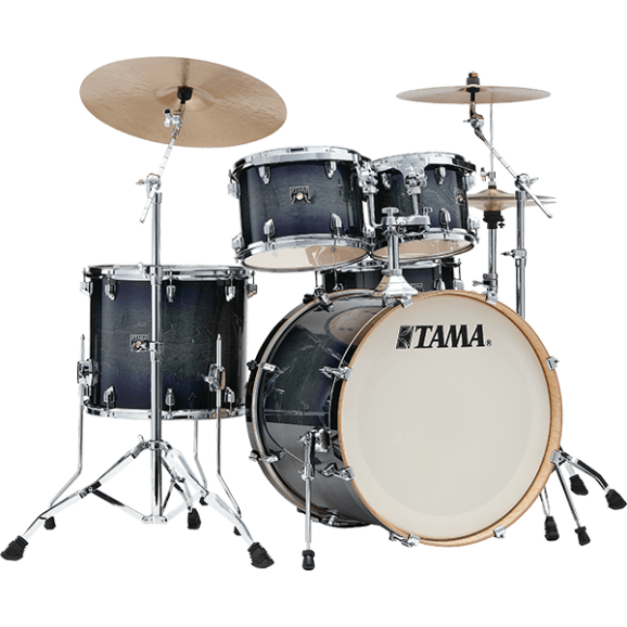 Tama Superstar Classic 5pce 22" Euro sizes Drum Kit with Hardware in Dark Indigo Burst.