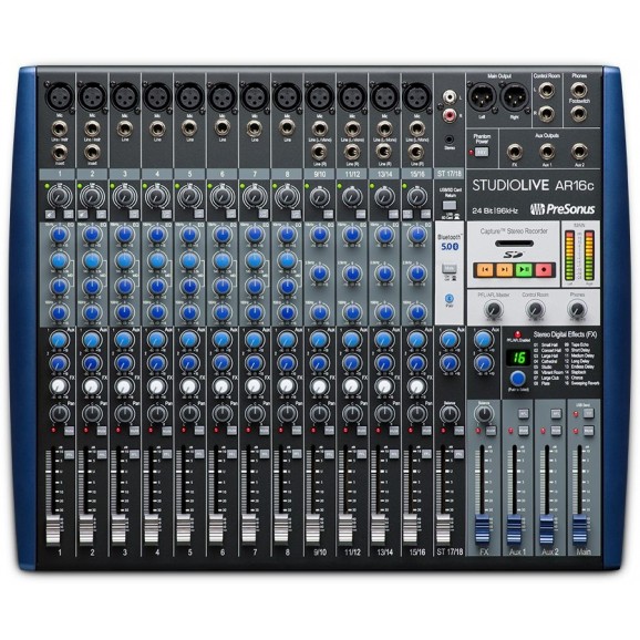 PreSonus StudioLive AR16c 16 Channel USB-C Analog Mixer and Audio Interface