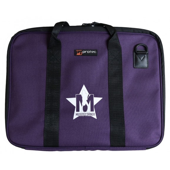 Protec Music Portfolio Bag with Shoulder Strap and Musos Corner Logo - Purple