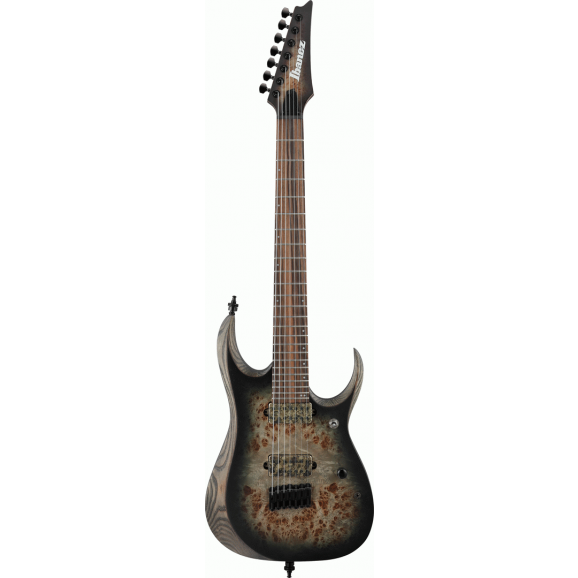 Ibanez RGD71ALPA CKF 7-String Electric Guitar in Charcoal Burst Black Stained Flat