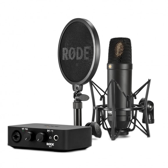 Rode NT1 Condensor Microphone plus AI1 Interface Complete Studio Kit