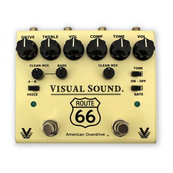 Truetone Visual Sound Route 66 V3 Overdrive Compression Pedal 
