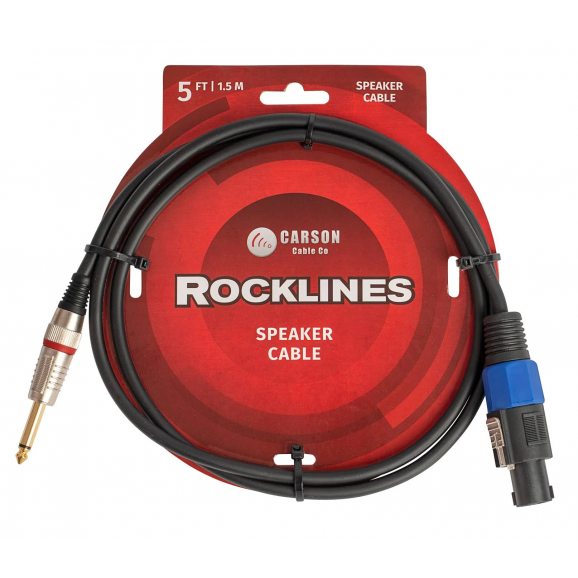 Carson Rocklines RSN05J 5ft Speakon to Jack Speaker Cable