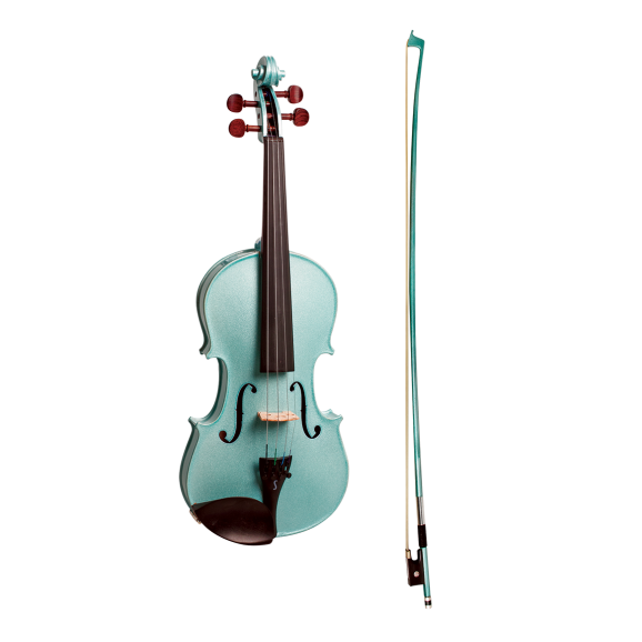 Stentor Harlequin Series 3/4 Size Violin in Metallic Light Blue