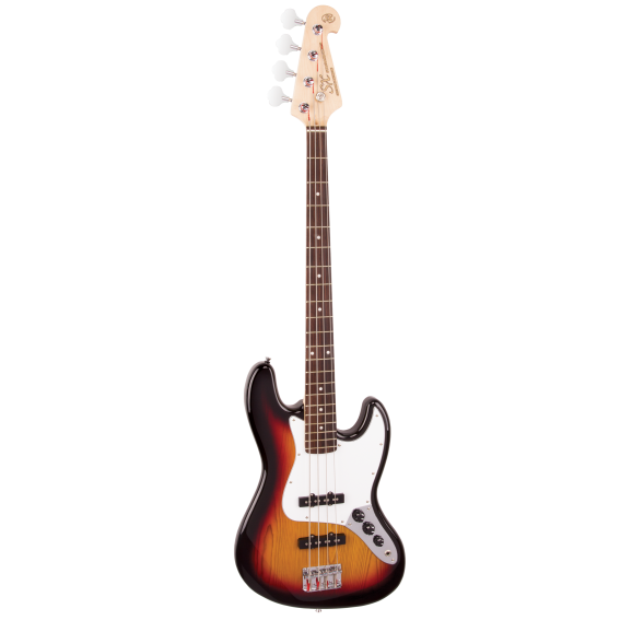 SX SB1 Electric Bass Guitar Kit in 3 Tone Sunburst