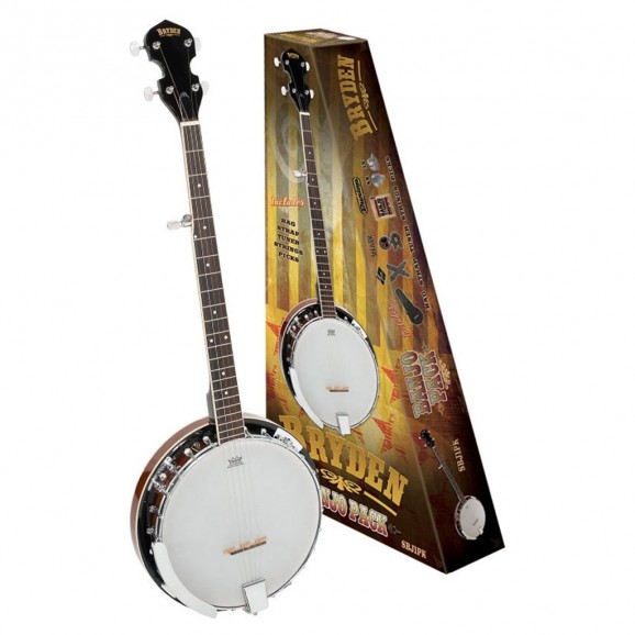 Bryden SBJ1PK Banjo Pack supplied with snark clip on tuner, gig bag, strap, thumb and finger picks and set of strings
