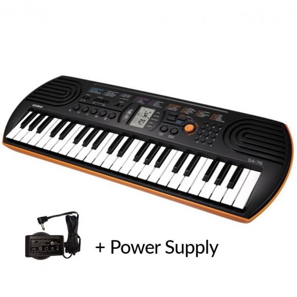 SA76 44 Note Mini Keyboard + Casio Power Supply 