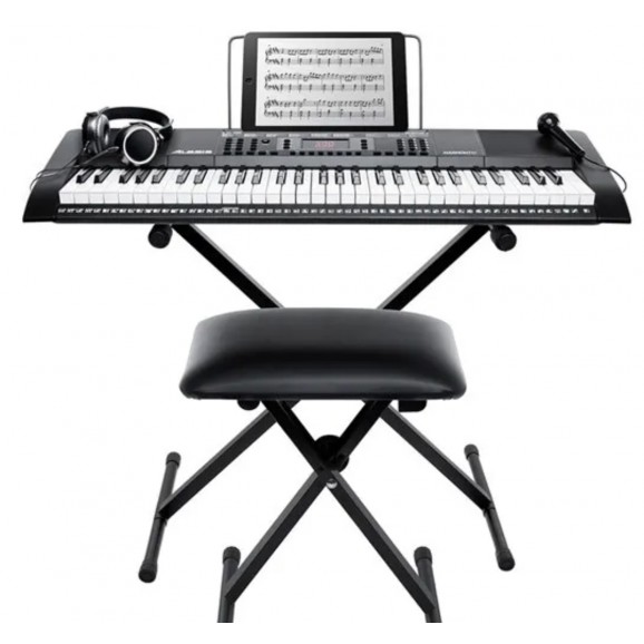 Alesis Harmony 61MK2 Keyboard Pack inc Stand, Bench, Headphones & Mic