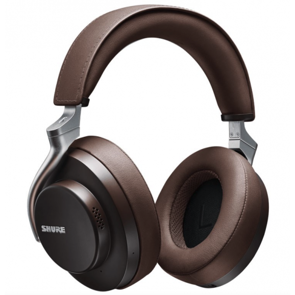 Shure AONIC 50 Wireless Active Noise Cancelling Over-Ear Headphones in Brown 