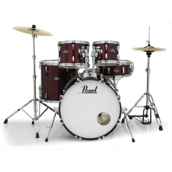 Pearl Roadshow 22" Fusion Plus Drum Kit Package in Red Wine
