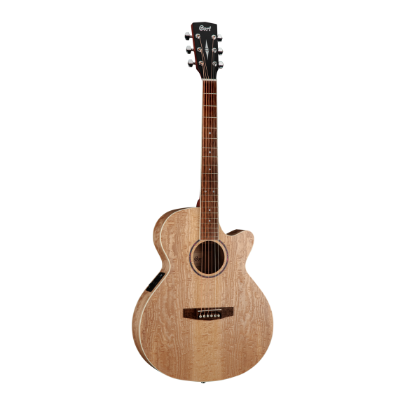 Cort SFX-AB Small Body Acoustic Electric Guitar in Natural Ash Burl